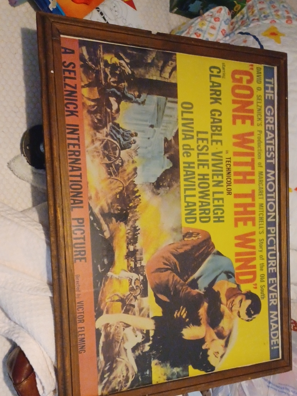 Gone With The Wind Framed Wall Art - Yellow, Brown